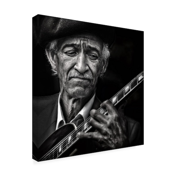 Piet Flour 'The Guitarist' Canvas Art,18x18